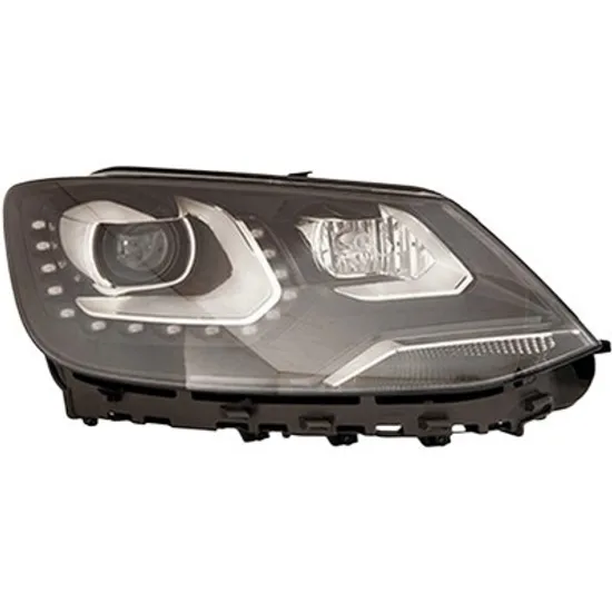 Far dreapta VW SHARAN 2006->2020 perioada 2010 2011 2012 2013 2014 2015 , fara motor reglaj, fara unitate de control Xenon, Bi-Xenon, semnal alb, dinamic, cu faza lunga, adaptiv, cu bec D3S/H7 pentru Dynamic Light Assist,