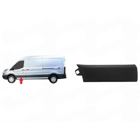Bandou Usa FORD TRANSIT 2019-> Bandou usa plastic negru STANGA Perioada 2019 2020 2021 2022 2023 2024