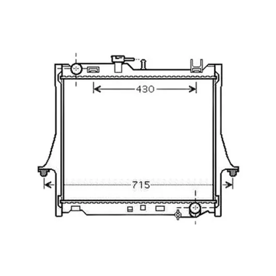 Radiator Motor ISUZU D-MAX 1 2002->2012 Radiator apa pentru 2,5 T D (47,5x59x16) CV manuala Perioada 2002 2003 2004 2005 2006 2007 2008 2009 2010 2011 2012