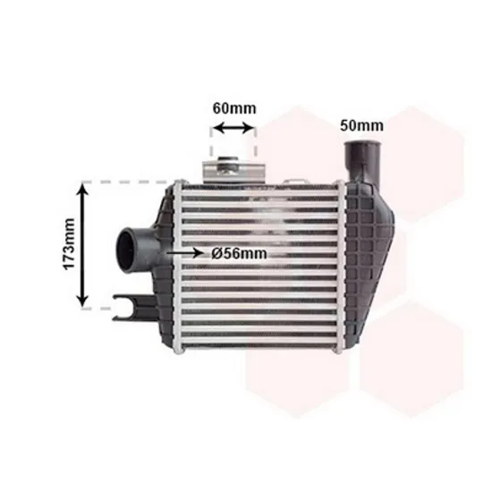 Intercooler HYUNDAI TUCSON 2004->2012 Radiator intercooler 2,0 CRDI (190x205x90) Perioada 2004 2005 2006 2007 2008 2009 2010 2011 2012 2013 2014