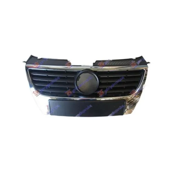 Grila Radiator VW PASSAT B6 2005->2010 Grila radiator fara ornamente cromate fara senzori parcare Perioada 2005 2006 2007 2008 2009 2010
