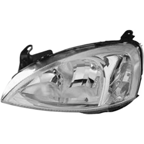 Far stanga OPEL CORSA C 2000->2009 perioada 2000 2001 2002 2003 2004 2005 2006 2007 2008 2009 de la an de fabricatie 10/2002, pana la an de fabricatie 07/2004, cu motor reglaj, semnal transparent, cu reglaj electric, cu bec H7/H7