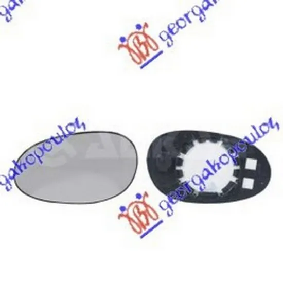 Sticla Oglinda SMART FORTWO cupe 450 2004->2007 Geam oglinda ext, dreapta, cromat Perioada 1998 1999 2000 2001 2002 2003 2004 2005 2006 2007