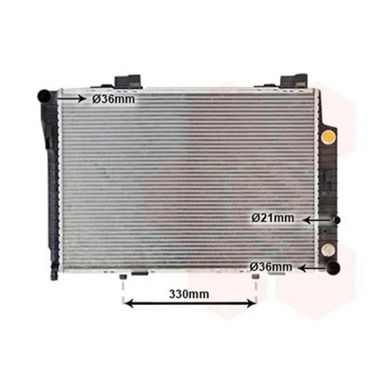 Radiator Motor MERCEDES E-CLASS W210 1995->2002 Radiator apa pentru 2.0 - 2.3 benzina si SLK Kompressor CV manuala/automata cu aer conditionat (61x42) Perioada 1995 1996 1997 1998 1999 2000 2001 2002