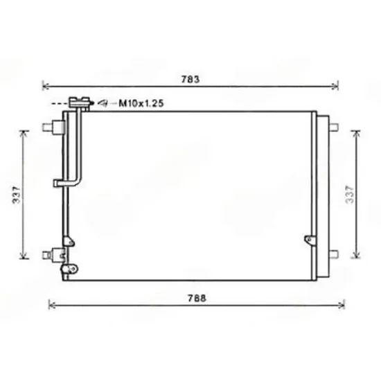 Radiator Aer Conditionat AUDI A8 2009->2018 Radiator condensator aer conditionat 3.0-4.0 TFSi benzina (675x440x16) Perioada 2013 2014 2015 2016 2017