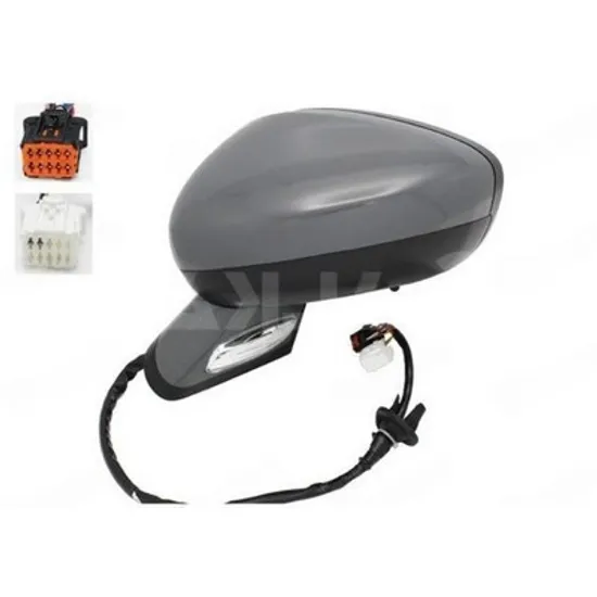 Oglinda CITROEN C4 1 LC 2004->2012 Oglinda exterioara electrica cu incalzire cu rabatare electrica pentru vopsit (cu semnal si lampa podea) STANGA Perioada 2004 2005 2006 2007 2008 2009 2010 2011 2012