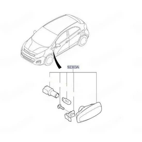 Semnalizator KIA RIO 4 2017-> Semnal (O) Perioada 2017 2018 2019 2020