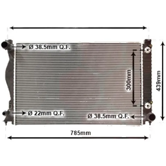 Radiator apa AUDI A6 C6 2004->2011 pentru 3.0 quattro, perioada 2004 2005 2006