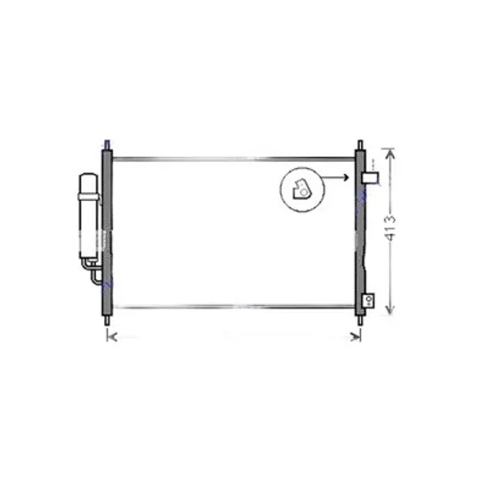 Radiator Aer Conditionat HONDA FR-V 2005-> Radiator aer conditionat 1.7 IVTEC (72.7x38x1.6) Perioada 2005 2006 2007 2008 2009