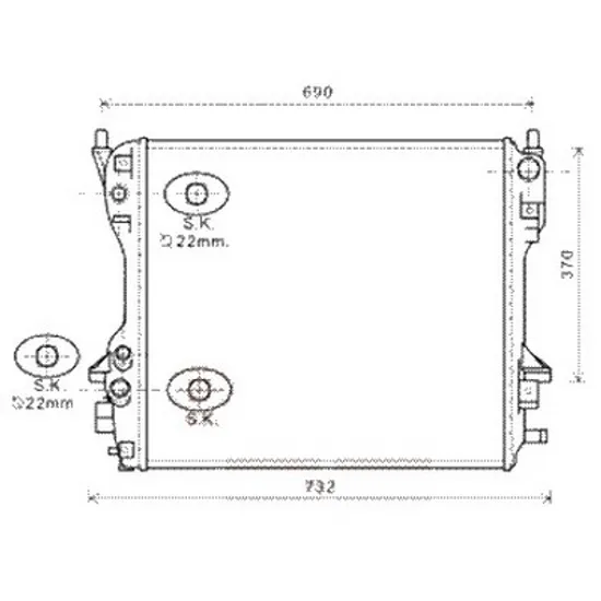 Radiator apa JAGUAR XJ X351 2009-> pentru 3.0 SDV6, 3.0 V6 D, perioada 2009 2010 2011 2012 2013 2014 2015 2016