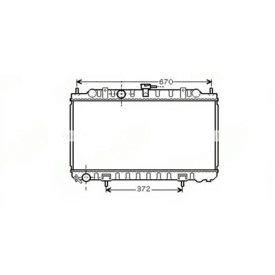 Radiator Motor NISSAN ALMERA 2 2001->2006 Radiator apa motor 1.5-1.8 (360x690) (JAPAN) (400 mm gauri suport superior) Perioada 2000 2001 2002 2003 2004 2005 2006