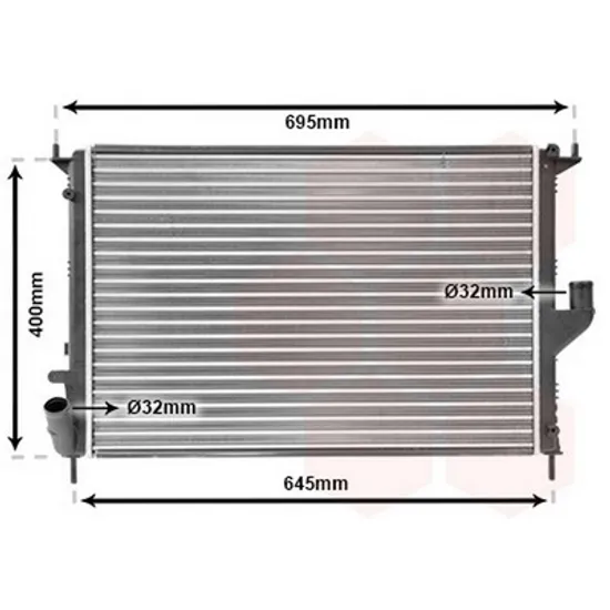 Radiator Motor DACIA SANDERO 2 2012->2020 Radiator apa benzina/diesel (58x40) Perioada 2012 2013 2014 2015 2016