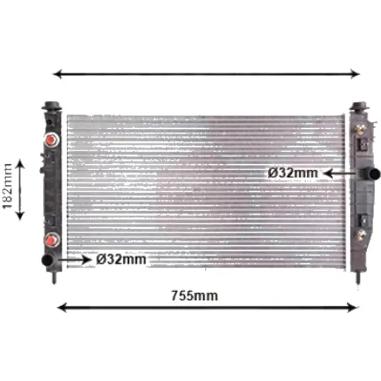Radiator apa CHRYSLER 300 M LR 1998->2004 2.7 V6 24V 149KW 203CP , pentru motor EER perioada 1998 1999 2000