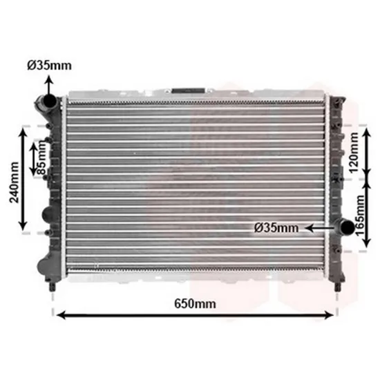 Radiator Motor ALFA ROMEO 156 1997->2005 Radiator apa pentru 1.9JTD - 2.4JTD (58x39.5x24) Perioada 1997 1998 1999 2000 2001 2002 2003 2004 2005
