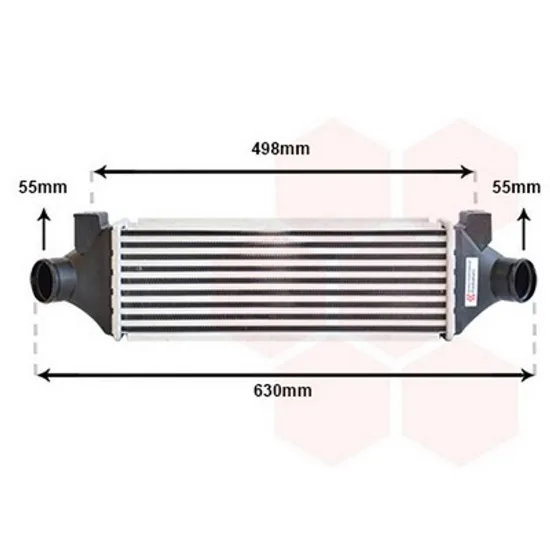 Intercooler FORD TRANSIT 2000->2006 Radiator intercooler 2,4 T.D (40x12,7x7,6) Perioada 2000 2001 2002 2003 2004 2005 2006