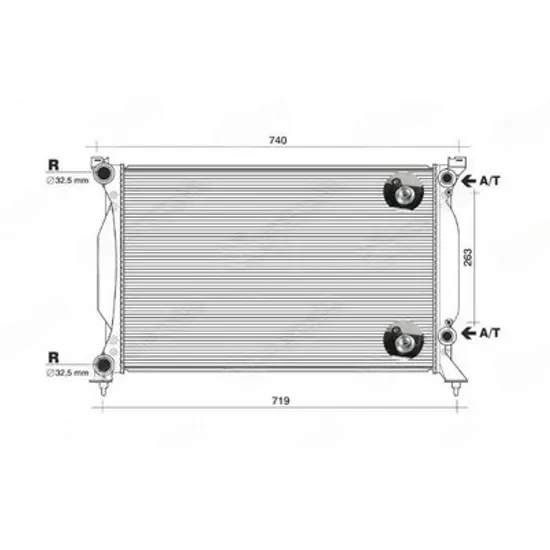 Radiator Motor AUDI A4 8EC, B7 2004->2008 Radiator apa motor 2.0 TFSi benzina automatic (630X410) Perioada 2004 2005 2006 2007 2008