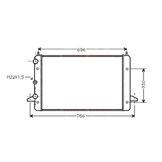 Radiator apa FORD GALAXY 1995->2006 pentru 2.8 i V6, perioada 1995 1996 1997 1998 1999 2000