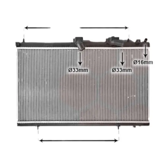 Radiator apa CITROEN C6 Sedan 2005->2012, C5 3 Sedan RD 2008-> pentru 2.7 HDi, perioada 2005 2006 2007 2008 2009 2010 2011 2012 2013