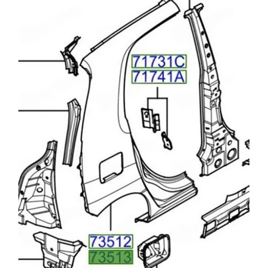 Aripa Spate HYUNDAI ATOS 1997->2015 Aripa spate DREAPTA Perioada 1997 1998 1999 2000 2001 2002 2003 2004 2005 2006 2007 2008 2009 2010 2011 2012 2013 2014 2015