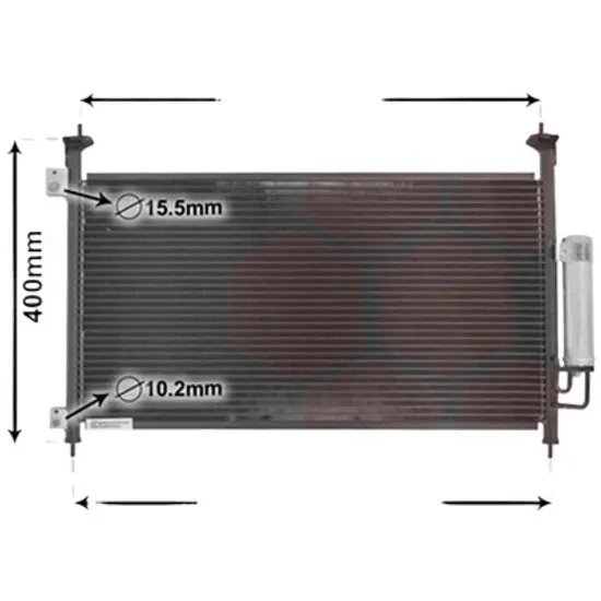 Radiator aer conditionat CHEVROLET KALOS hatchback T250 2006-> 1.2 55KW 75CP , pentru motor LMU perioada 2008 2009,2010,2011,2012 2013
