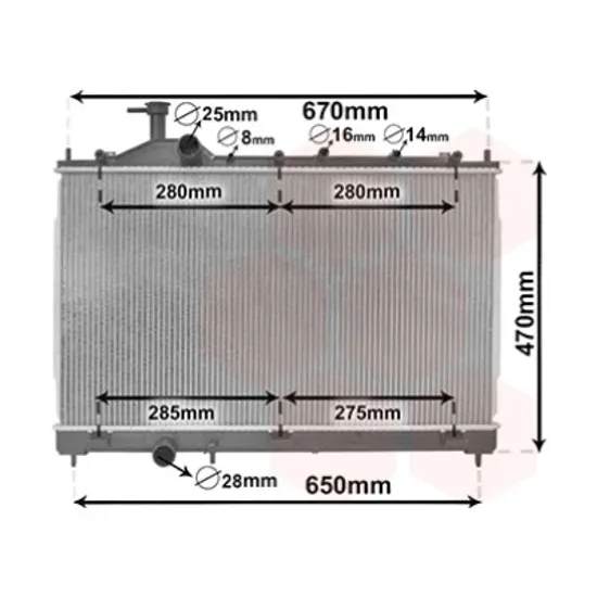 Radiator apa MITSUBISHI OUTLANDER 3 2012->2020 pentru 2.2 DiD 4WD, perioada 2015 2016 2017 2018 2019 2020