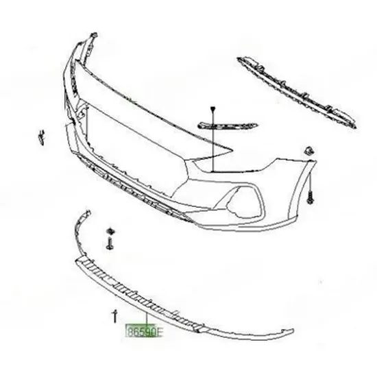 Spoiler Bara fata HYUNDAI i30 2017-> Spoiler Bara fata (O) Perioada 2017 2018 2019 2020