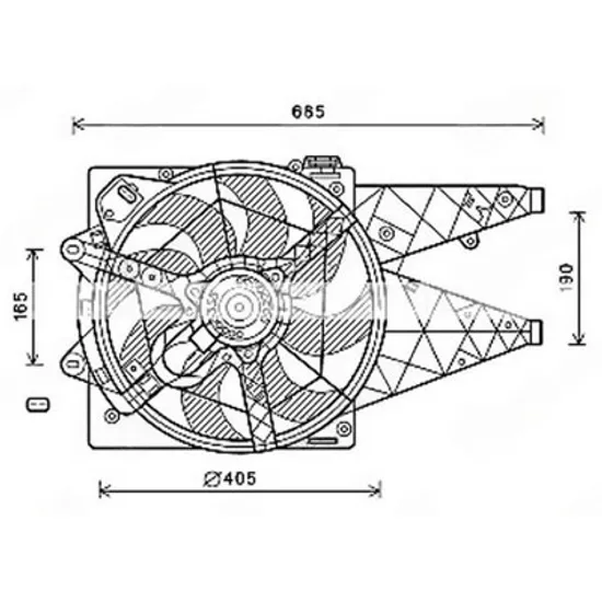 Ventilator Motor FIAT DOBLO 263 2010-> Ventilator 1.6-2.0 JTD (+A/C) Perioada 2009 2010 2011 2012 2013 2014 2015