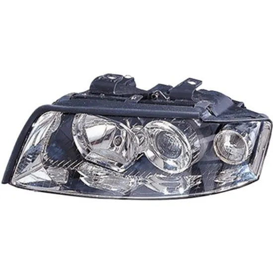 Far stanga AUDI A4 8E2; B6 2000->2005 perioada 2000 2001 2002 fara motor reglaj, semnal transparent, cu reglaj electric, cu bec H7/H7