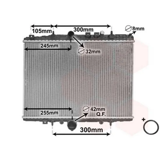 Radiator Motor CITROEN C5 1 2001->2005 Radiator apa pentru 2.0 benzina/diesel CV manuala cu/fara aer conditionat (38x56) Perioada 2001 2002 2003 2004 2005