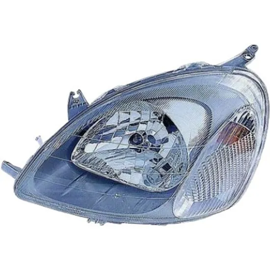 Far dreapta TOYOTA YARIS 1999->2005 perioada 1999 2000 2001 2002 2003 2004 2005 pana la an de fabricatie 06/2003, cu motor reglaj, semnal alb, cu reglaj electric, cu bec H4