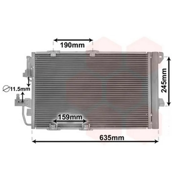 Radiator Aer Conditionat OPEL ZAFIRA A 1999->2005 Radiator aer conditionat 2002->2004 55 5x38 2x1 6 Perioada 1999 2000 2001 2002 2003 2004 2005