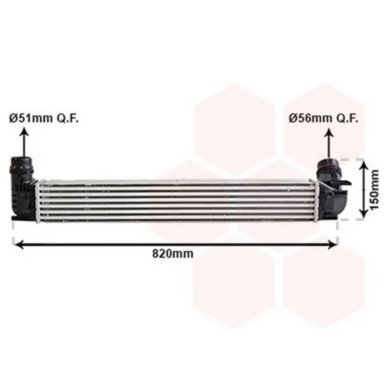 Intercooler RENAULT MEGANE 3 2008->2015 Radiator intercooler 1,2 - 1,4TCE1,5DCi 655x90x80 Perioada 2009 2010 2011 2012 2013 2014