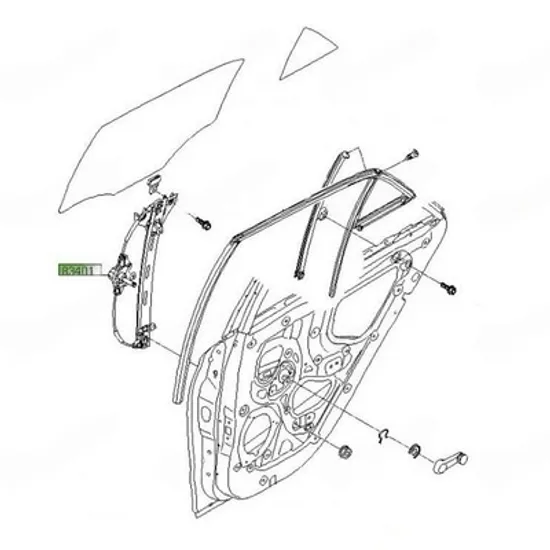 Macara Usa HYUNDAI i20 2014->2020 Macara usa spate manuala (O) STANGA Perioada 2018 2019 2020