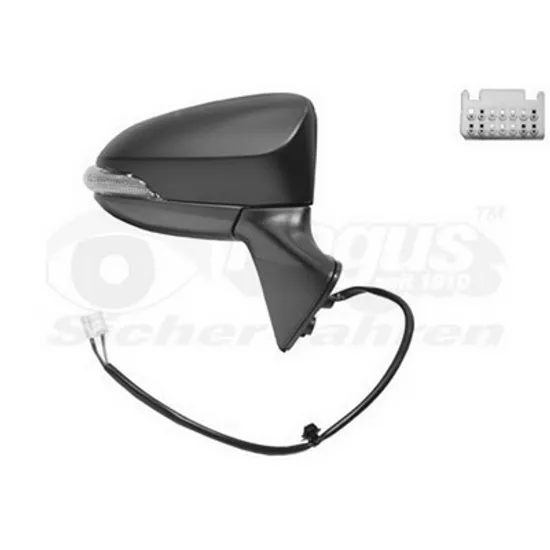 Oglinda TOYOTA VERSO 2009->2013 Oglinda exterioara electrica cu incalzire pentru vopsit cu semnal dreapta, 2013-> Perioada 2013 2014 2015 2016