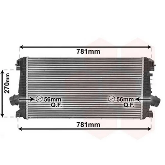 Intercooler CHEVROLET CRUZE J300 2009-> Radiator intercooler 1,7 - 2,0CDTi (66x36x30) Perioada 2009 2010 2011 2012 2013