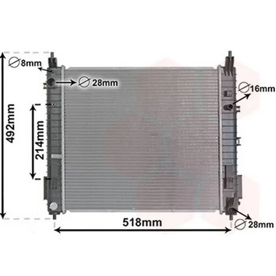 Radiator Motor NISSAN NOTE 2013->2020 Radiator apa 1. 5 usi Ci manuala diesel 450x405x27 Perioada 2013 2014 2015 2016 2017 2018 2019