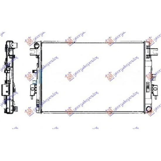 Radiator Motor NISSAN NAVARA D23 2014-> Radiator apa 2.3 dCi diesel manuala (720x490) (KOYO) Perioada 2015 2016 2017 2018 2019 2020 2021