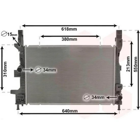 Radiator Motor FORD C-MAX 2 2010->2019 Radiator 1.5 TDCi cv automata diesel 546x351x26 Perioada 2010 2011 2012 2013 2014 2015 2016 2017 2018 2019