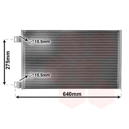 Radiator Aer Conditionat RENAULT KANGOO 2008->2020 Radiator aer conditionat 1,6i-16V-1,5DCi 57,5x35,5x12 2013-> Perioada 2008 2009 2010 2011 2012 2013 2014