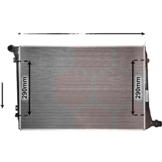 Radiator apa AUDI A3 Sportback 8PA 2004->2013 2.0 TDI quattro 125KW 170CP , pentru motor BMN, CBBB, CFGB perioada 2006 2007,2008,2009,2010,2011,2012 2013