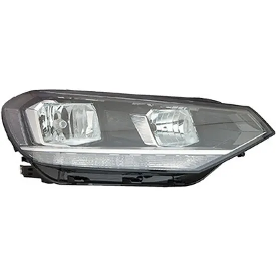 Far dreapta VW TOURAN 2010->2016 perioada 2015 2016 2017 2018 2019 2020 cu motor reglaj, semnal transparent, cu reglaj electric, cu bec H7/H7
