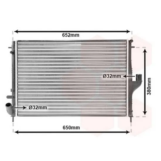 Radiator Motor DACIA DUSTER 2010->2018 Radiator apa pentru benzina - diesel (58x41) Perioada 2010 2011 2012 2013 2014 2015 2016