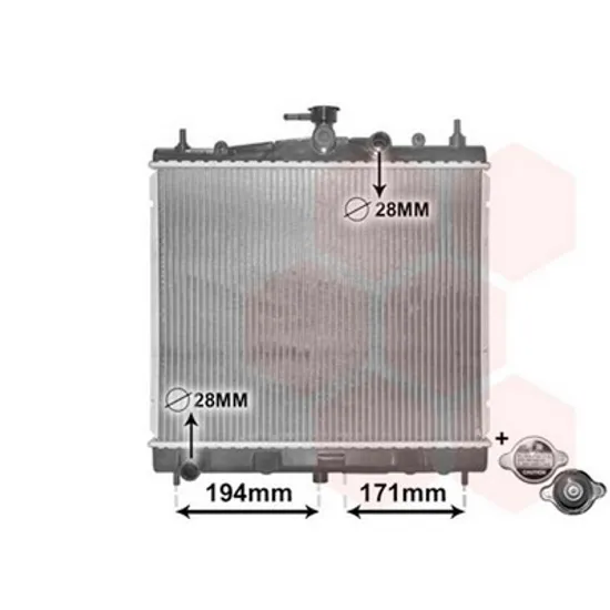 Radiator Motor NISSAN NOTE 2006->2012 Radiator apa pentru 1 2 - 1 4 - 1 6 cu/fara aer conditionat 38x44x1 6 2005 -> Perioada 2006 2007 2008 2009 2010 2011 2012