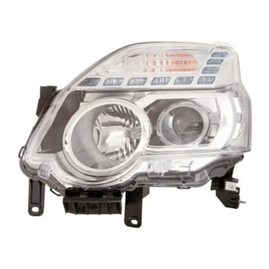 Far stanga NISSAN X-TRAIL T31 2007->2014 perioada 2007 2008 2009 2010 2011 2012 2013 de la an de fabricatie 07/2010, cu motor reglaj, fara unitate de control Xenon, semnal transparent, cu bec D1S tub descarcare gaze, cu bec H11