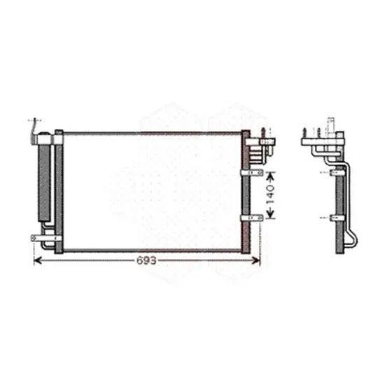 Radiator aer conditionat PEUGEOT BOXER 2006-> pentru 2.2 HDi 130 4x4, perioada 2011 2012 2013 2014 2015 2016