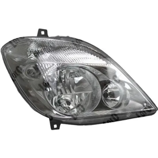 Far stanga MERCEDES SPRINTER 906 2006->2017 perioada 2009 2010 2011 2012 2013 2014 pana la an de fabricatie 2014, cu motor reglaj, semnal transparent, cu reglaj electric, cu far de ceata, cu bec H7/H7/H7