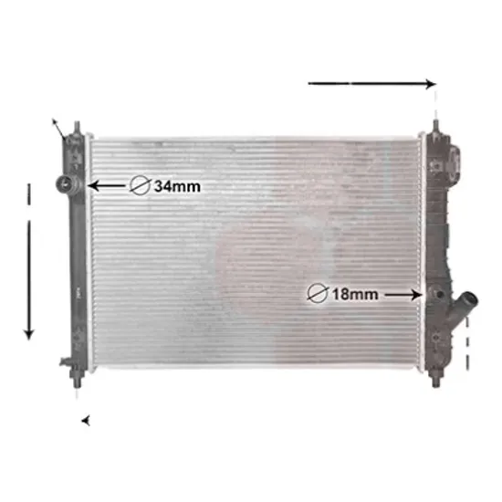 Radiator apa CHEVROLET AVEO SEDAN T250 2005->, KALOS hatchback T250 2006-> pentru 1.4, perioada 2005 2006 2007 2008 2009 2010 2011 2012 2013