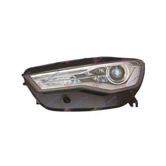Far stanga AUDI A6 C7 2010->2018 perioada 2010 2011 2012 2013 2014 2015 de la an de fabricatie 10/2014, cu motor reglaj, fara unitate de control Xenon, cu xenon, cu reglaj distanta iluminare automat, cu daylight, cu bec D5S, cu bec H7