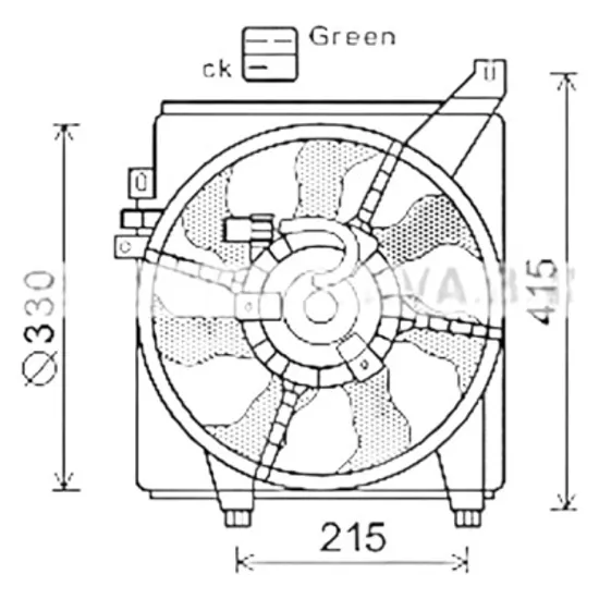Ventilator motor HYUNDAI GETZ 2001->2010 pentru 1.3 i, perioada 2002 2003 2004