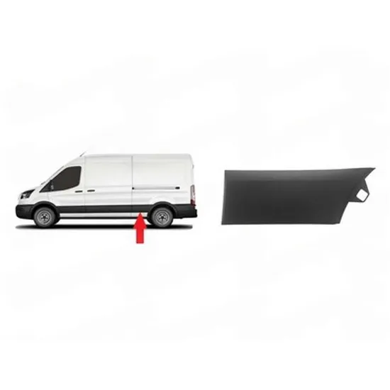 Bandou aripa spate FORD TRANSIT 2019-> Bandou Aripa spate lateral gri ampatament lung cu suport STANGA Perioada 2019 2020 2021 2022 2023 2024